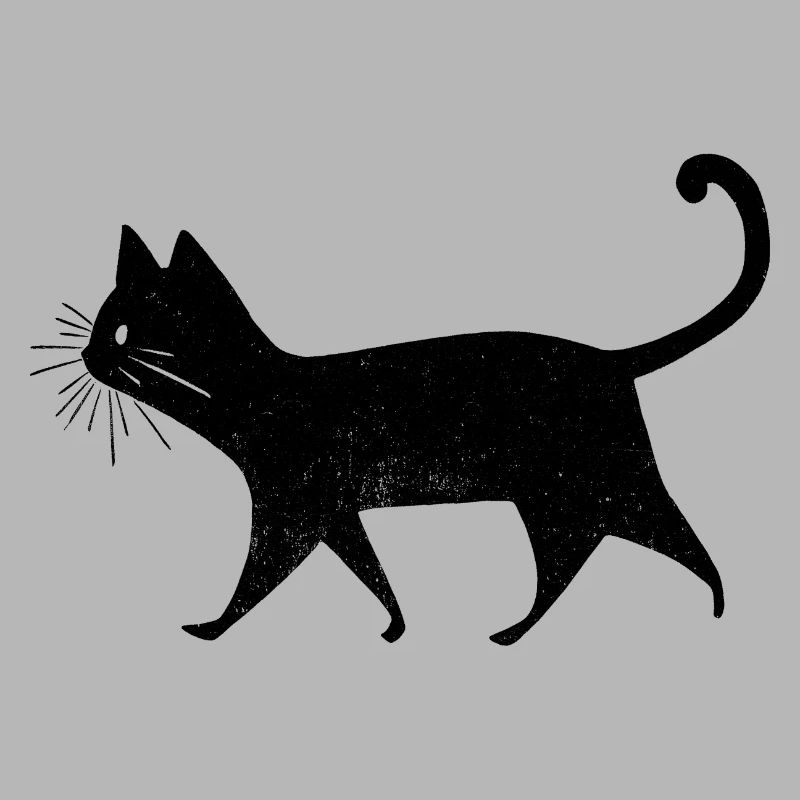 Chat noir élégant