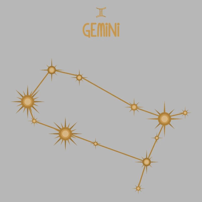 Zwillinge Sternzeichen Sternkonstellation Goldene Töne