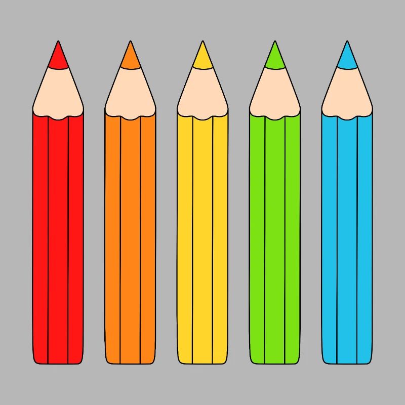 Lebendiges Farbstift-Array-Design