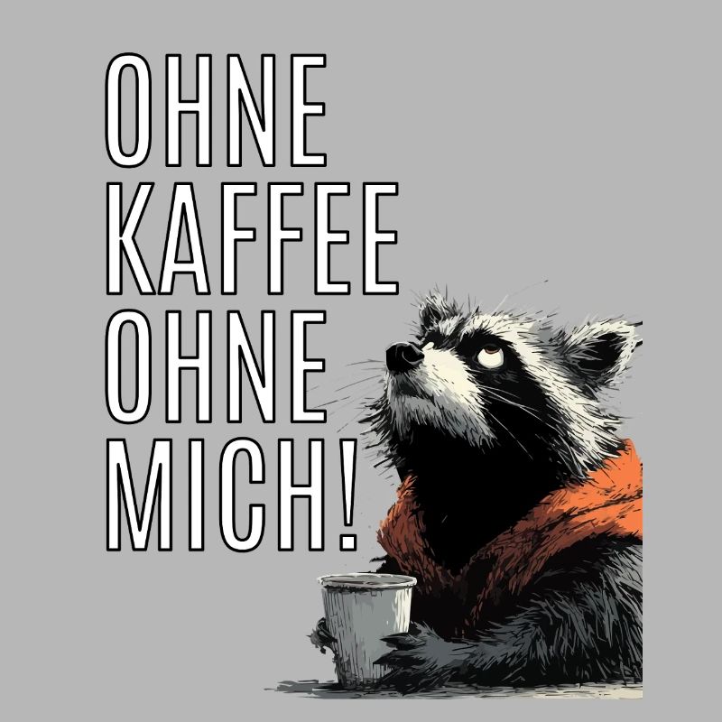 Lustiger Waschbär Kaffee Statement
