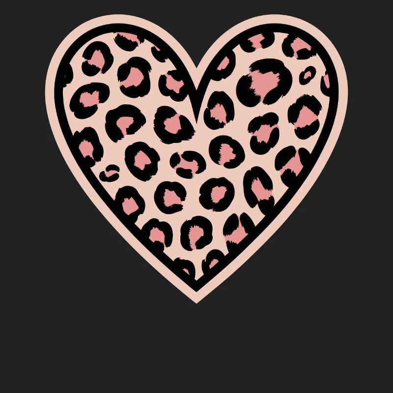 Leopard heart pattern