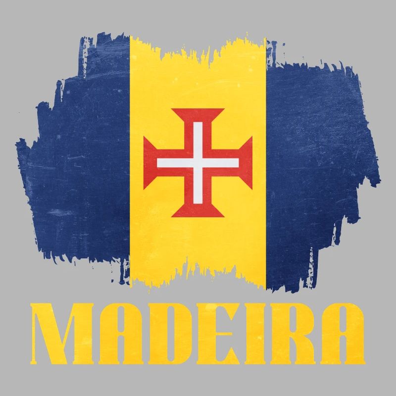 Conception du drapeau de Madère sur le style vintage
