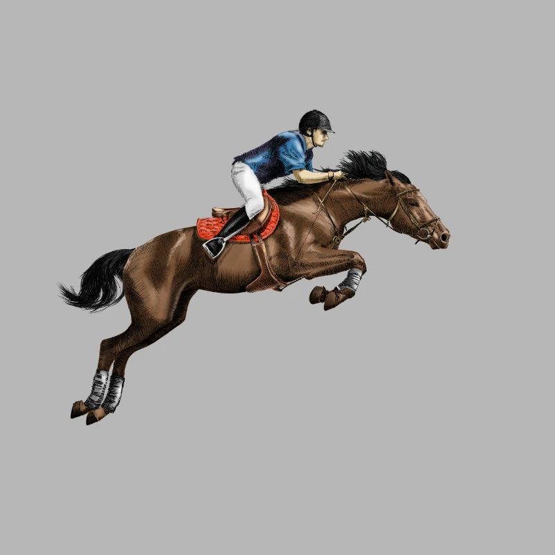Cavalier en mode course