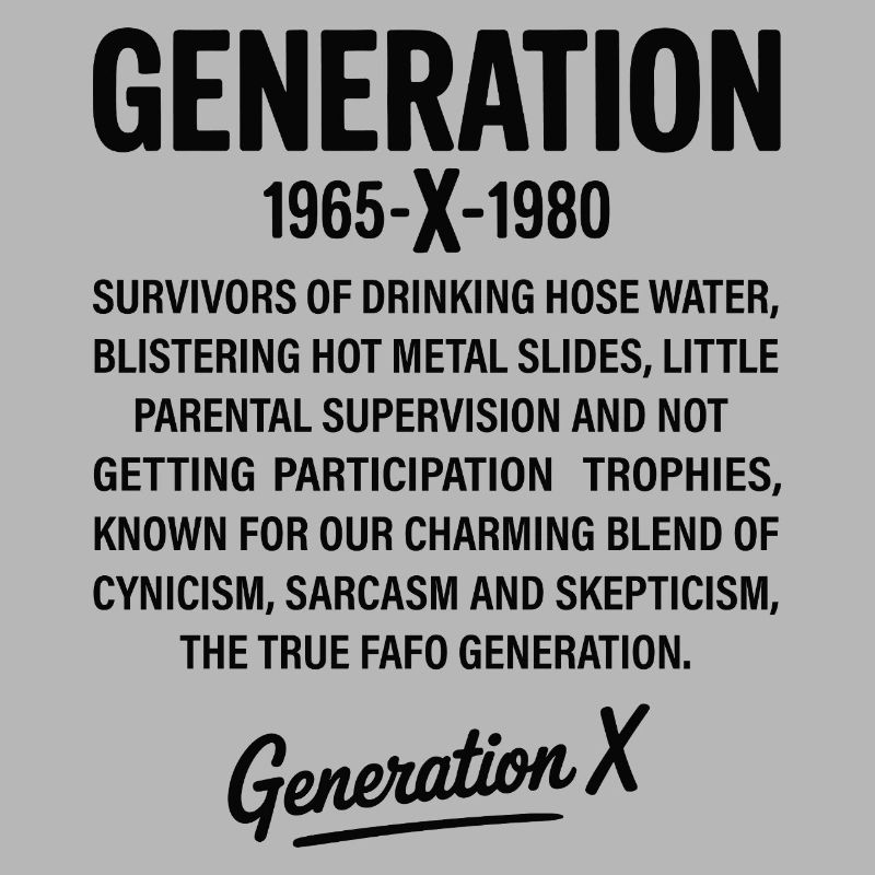Generation X Retro Text Design