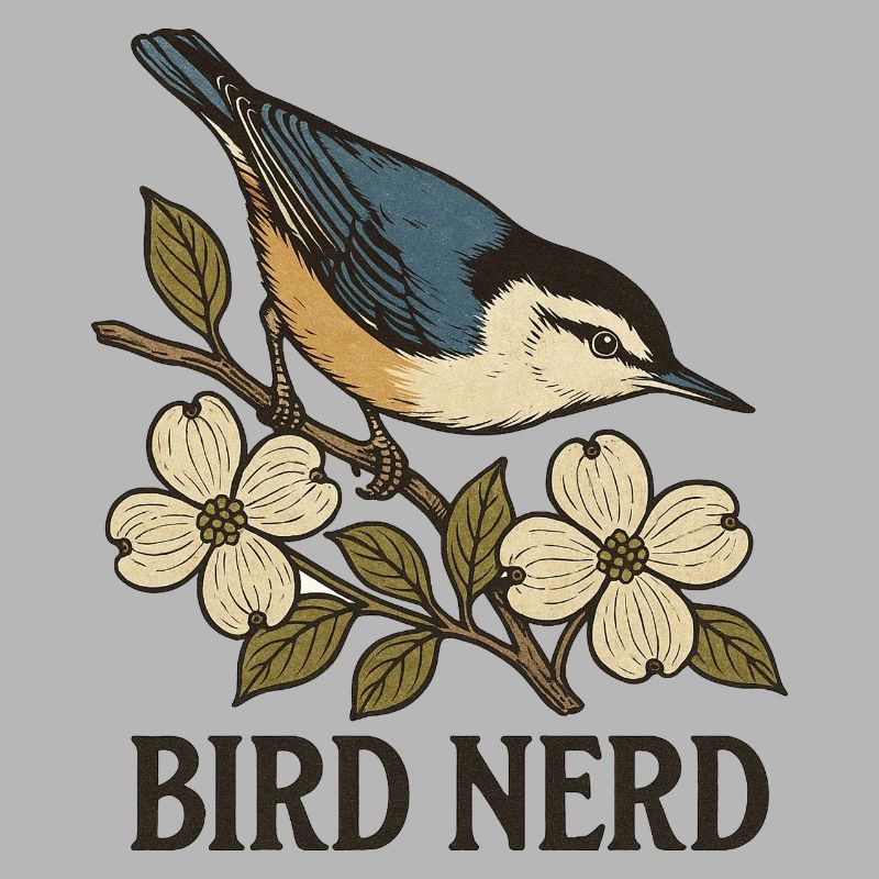 Eleganter blau-schwarzer Singvogel Vogel Nerd