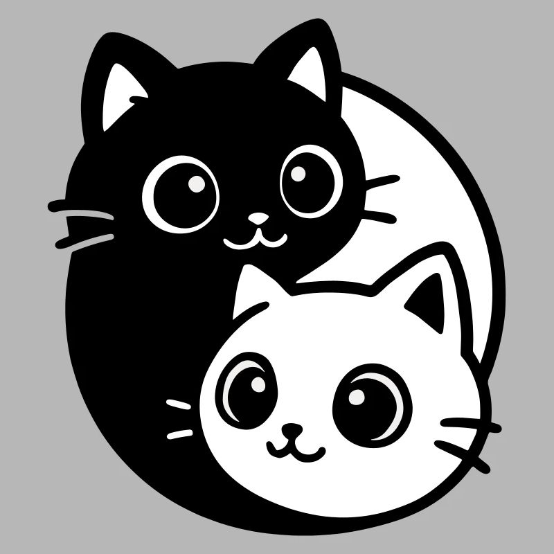 Portrait de chat Ying Yang
