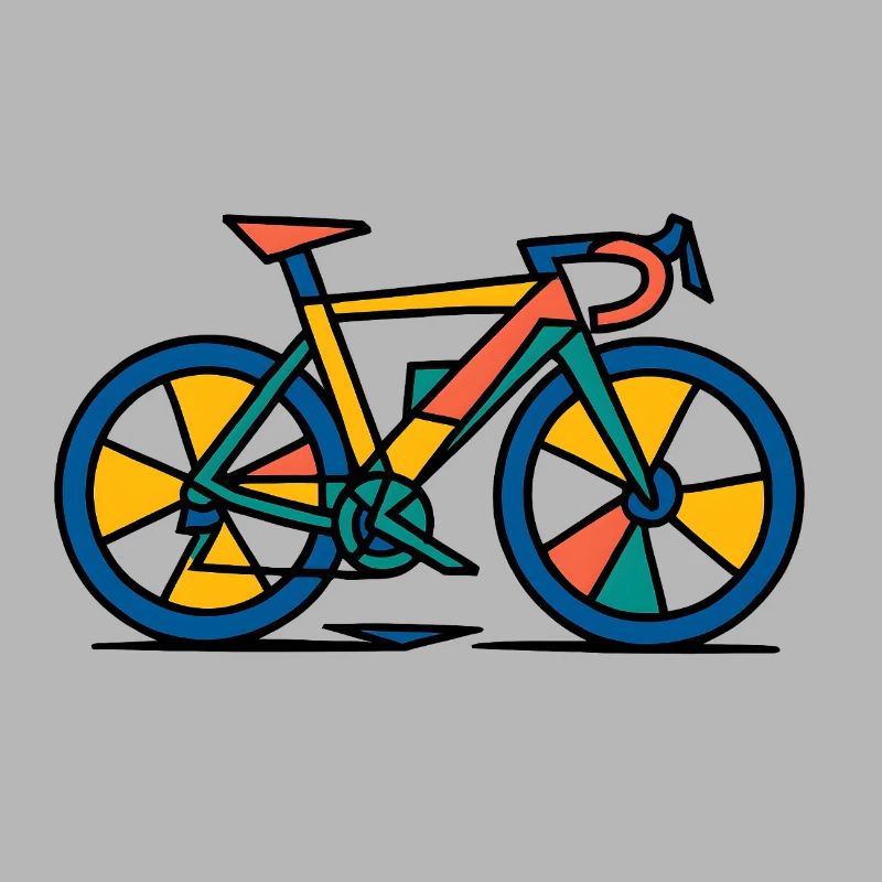 Vélo abstrait éclatant