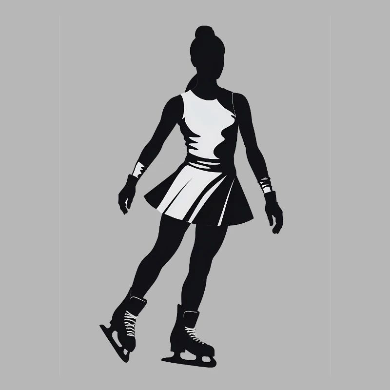 Eis Eiskunstläufer - Cooles Silhouette Logo
