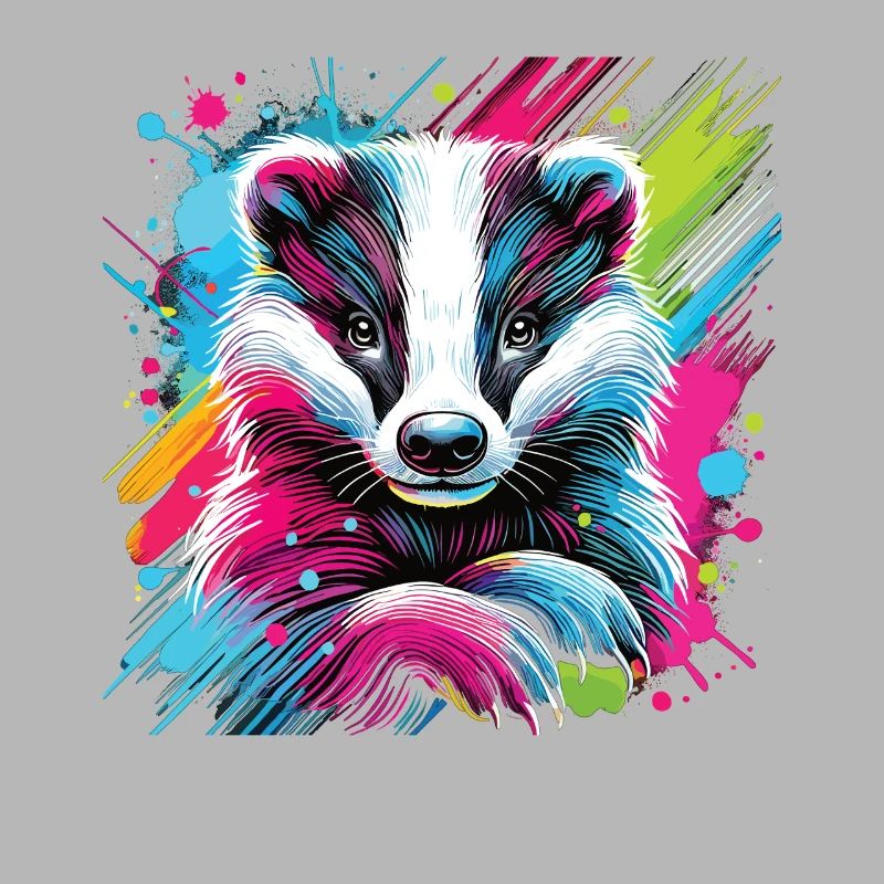 Neon Dachs Splash Kunst