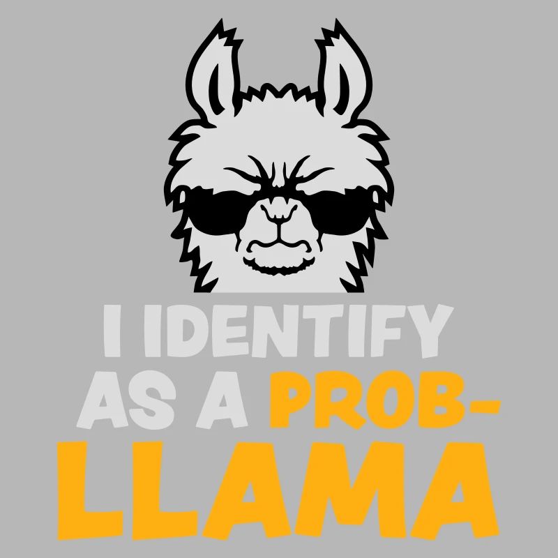 Je m’identifie comme un probllama Cool Lama Problem Spruch