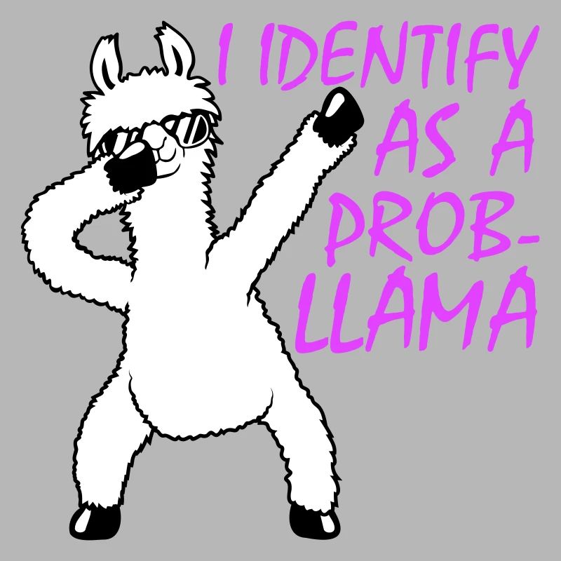 Je m’identifie comme un probllama Cool Lama Problem Spruch