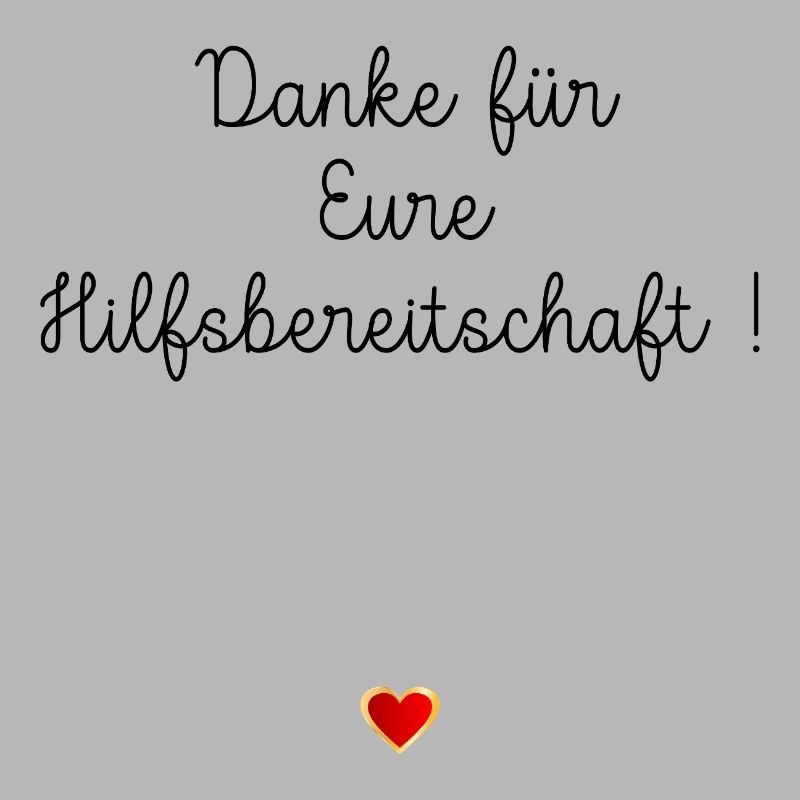 Herz Danke Hilfsbereitschaft
