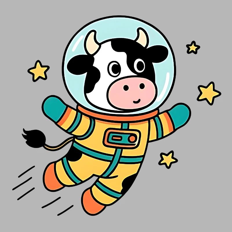 Vache Astronaute dans l'espace