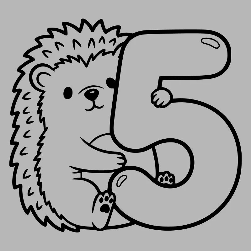 Hérisson avec illustration de dessin animé numéro 5