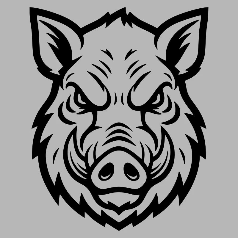 Wild Boar Head Boar Aggressive Vector