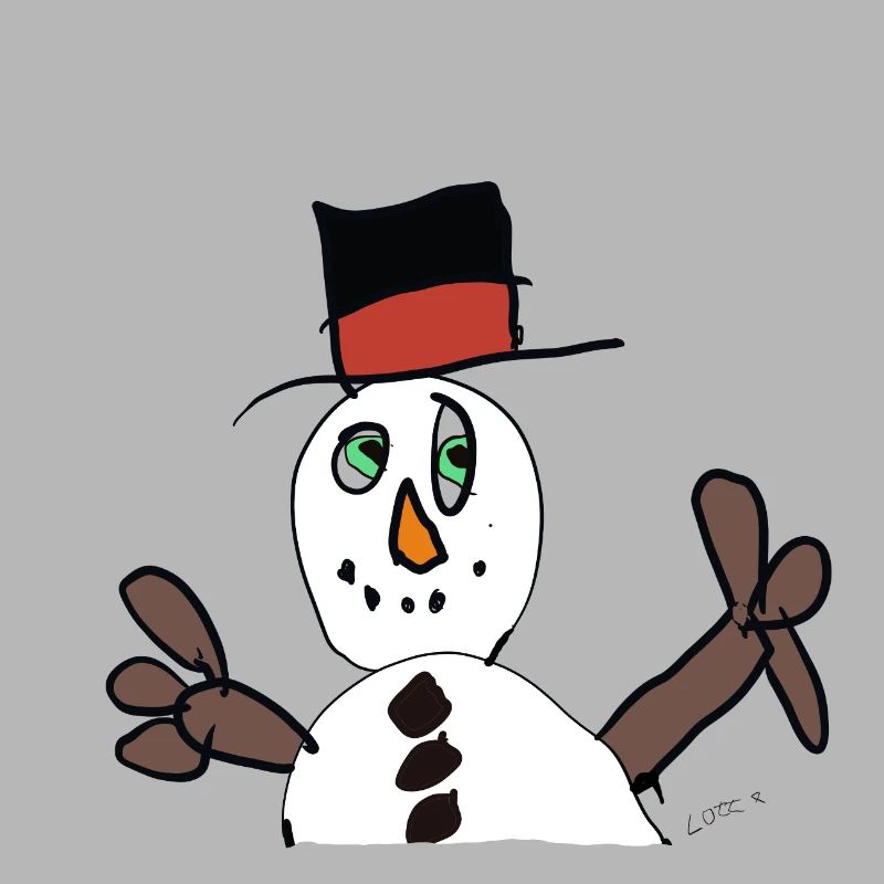 Winter Magic Snowman in Hat