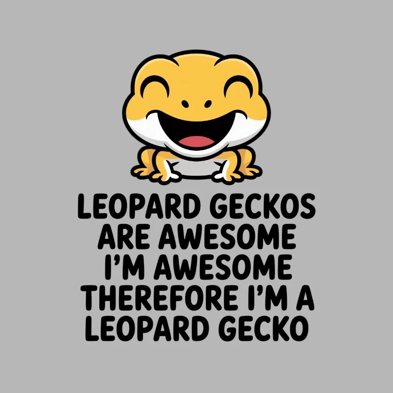 Cheerful Leopardgecko Meme on Black