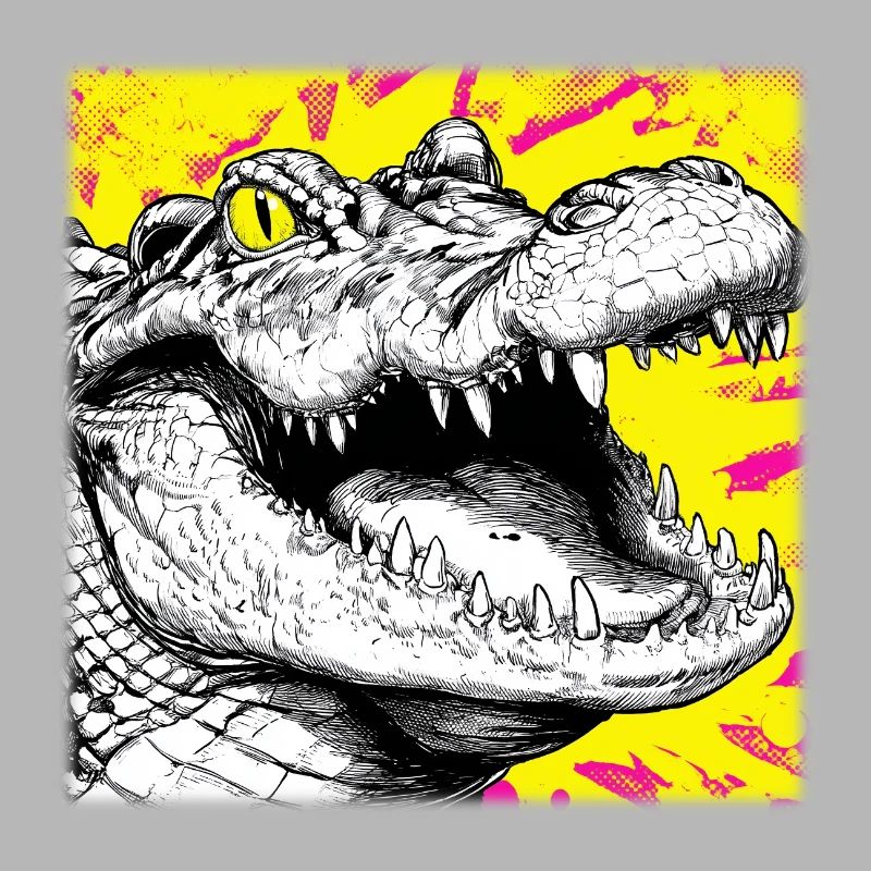 Crocodile Sketch – Urban Graffiti Style Design