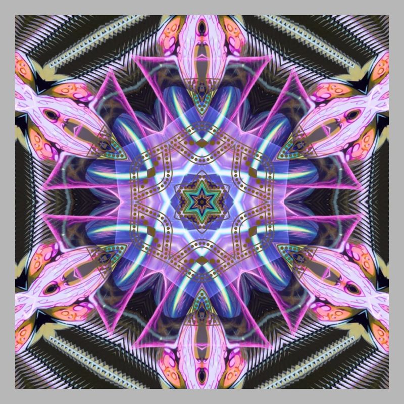Psychedelic Neon Mandala Pattern