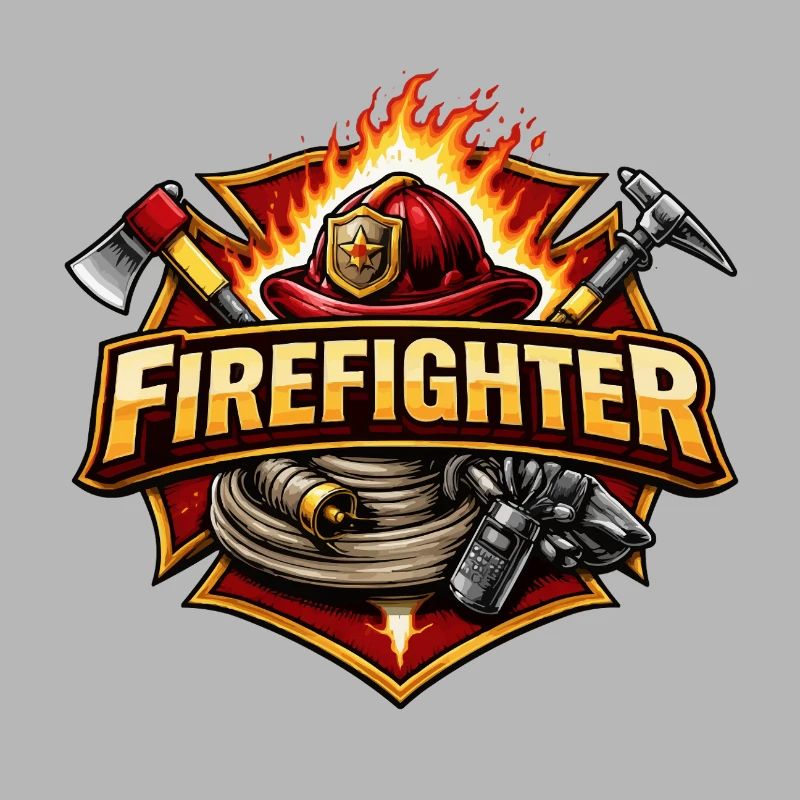 Firefighter Hero Emblem Fire Brigade