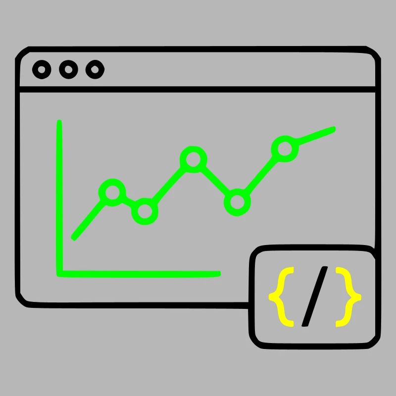Web Analyse Chart Coding Browser Vektor