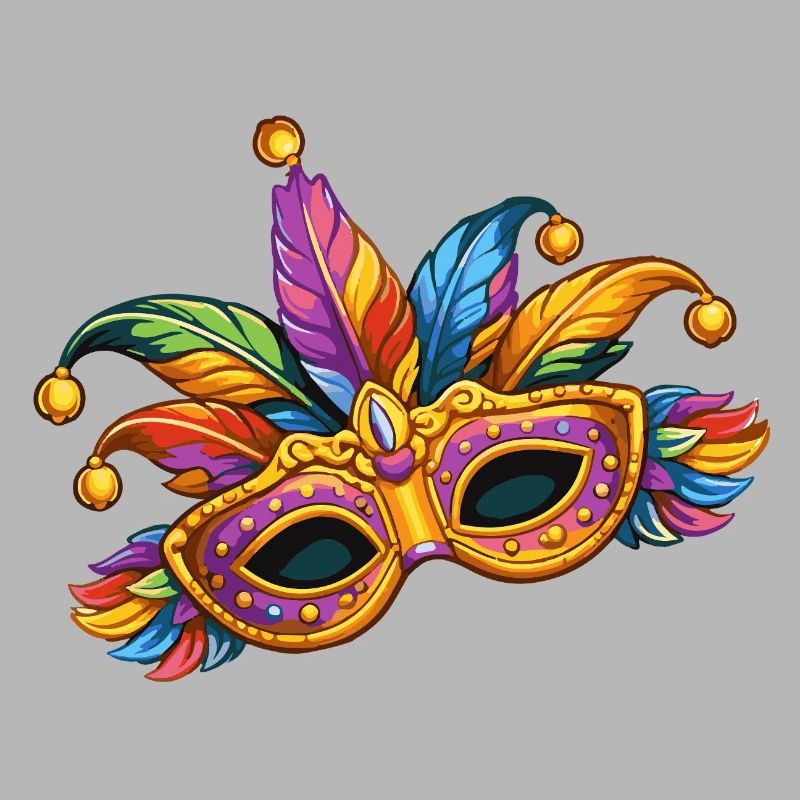 Masque de carnaval coloré – motif élégant de carnaval