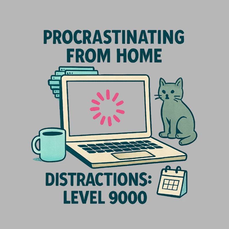 Humor, Prokrastination, Telearbeit, Chat und Kaffee