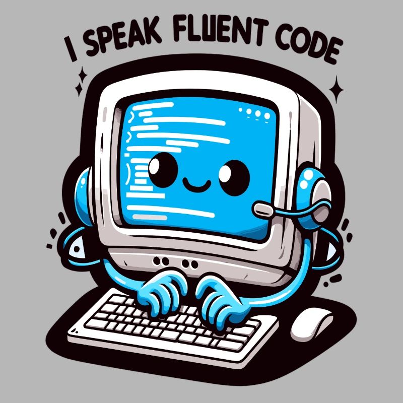 I Speak Fluent Code Retro Computer