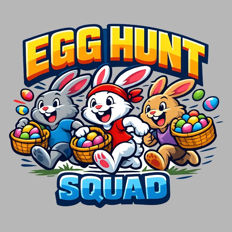 Egg Hunt Squad Saying Easter Bunny Funny