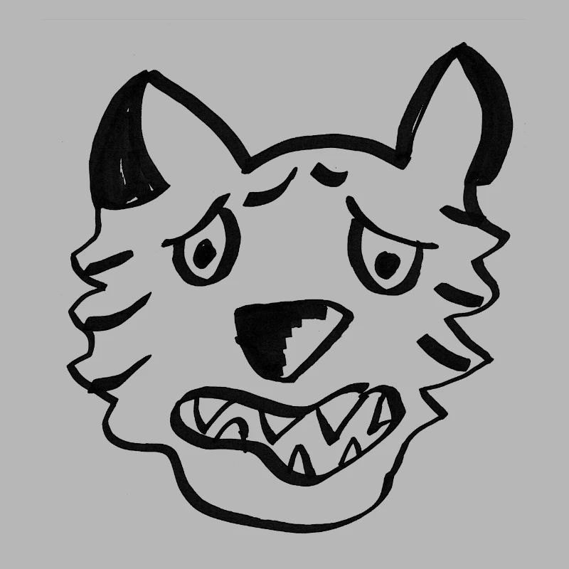 Black Wolf Graffiti Lines