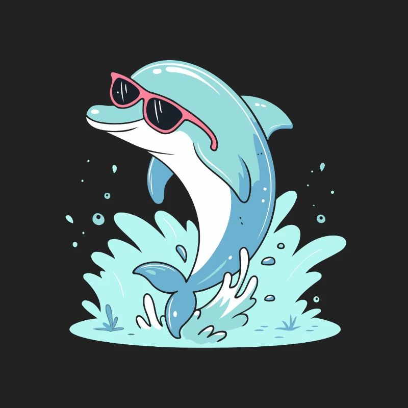 Delfin-Sommer-Pinkbrille