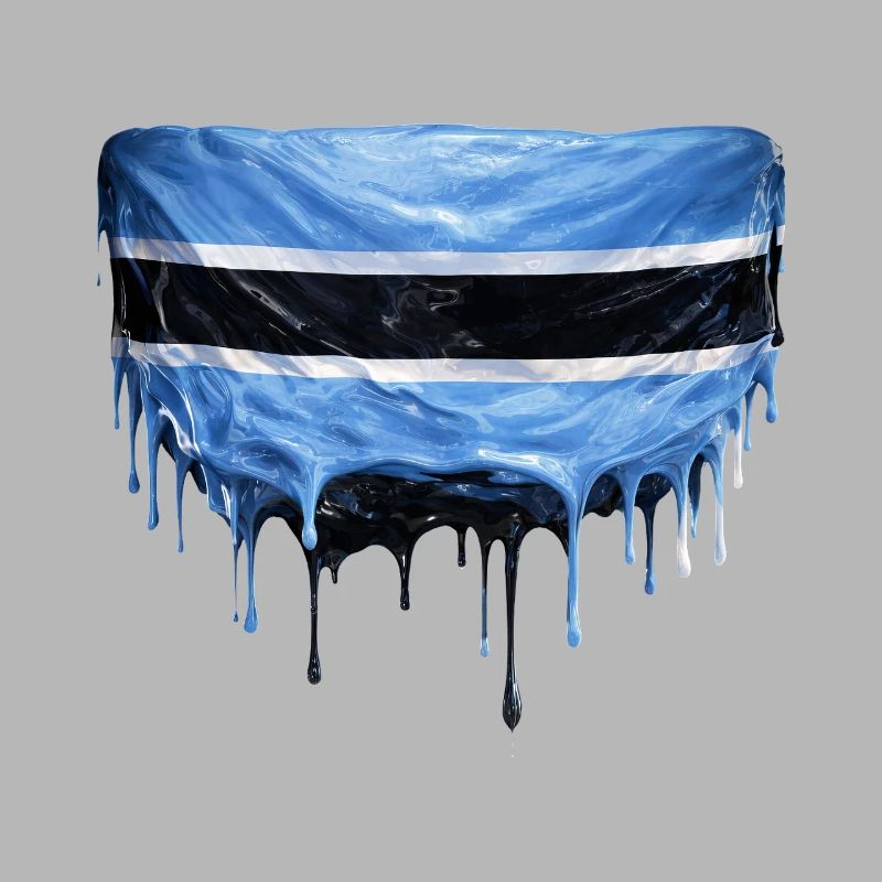 Art de la chute du drapeau du Botswana