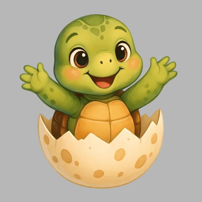 Small turtle hatching