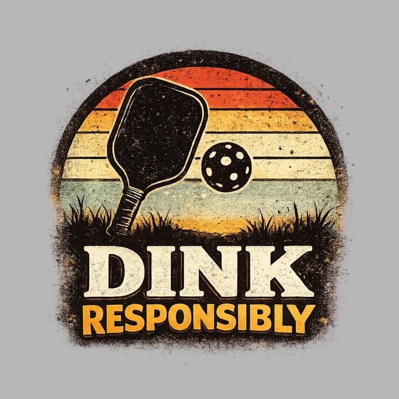 Dink Responsibly Retro Paddle Player Pickleball
