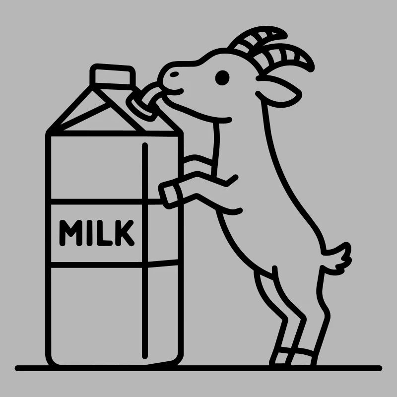 goat drinking milk