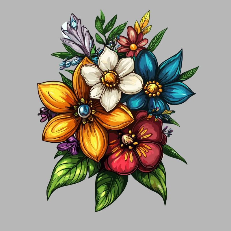 Bouquet d’explosion de couleurs