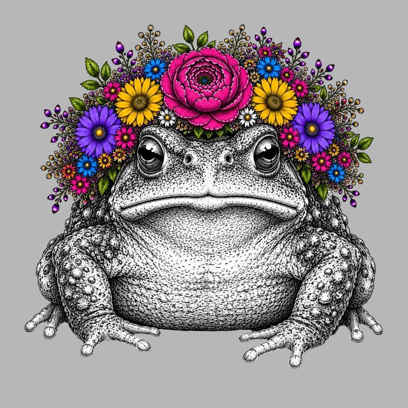 Toad with flower crown