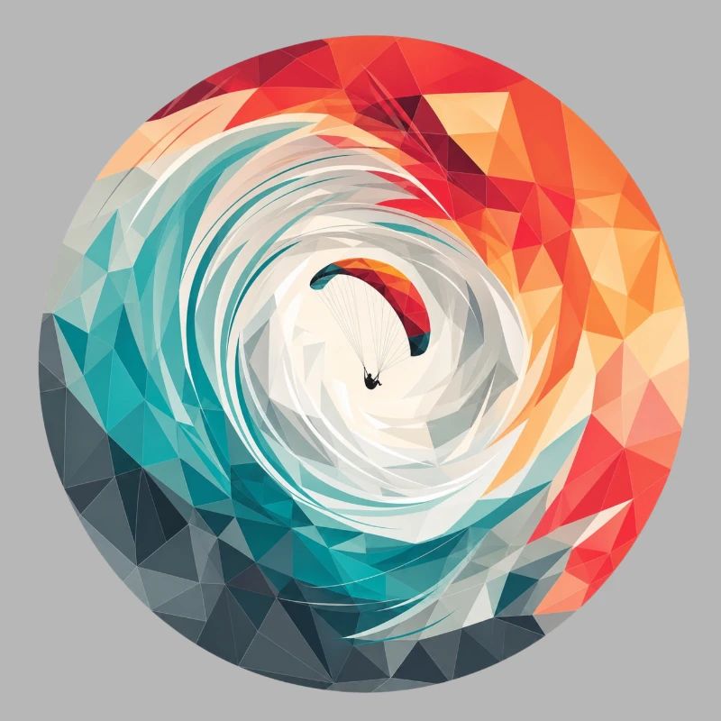 Geometric Vortex Paragliding