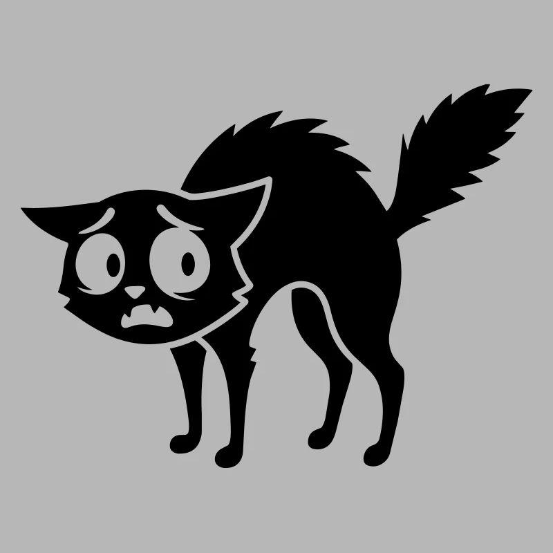 Chat effrayé