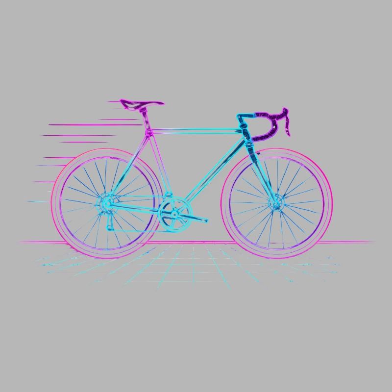 Vélo néon rétro en lignes