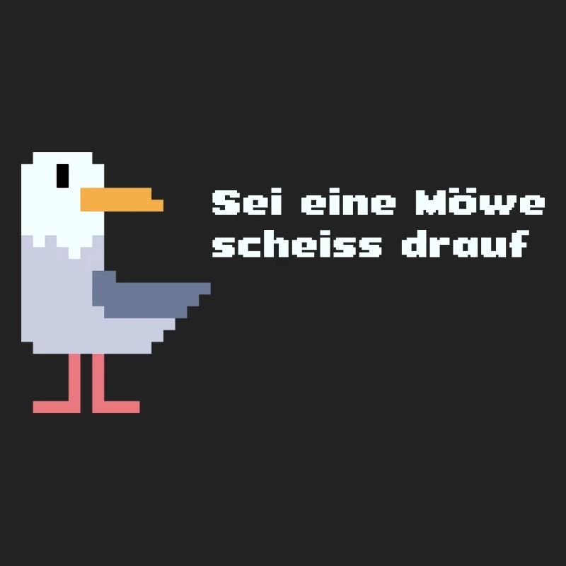 sei eine pixel Möwe