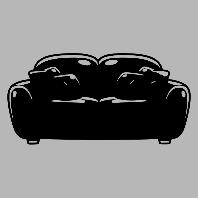 Sofa Couch Silhouette Chill Vector