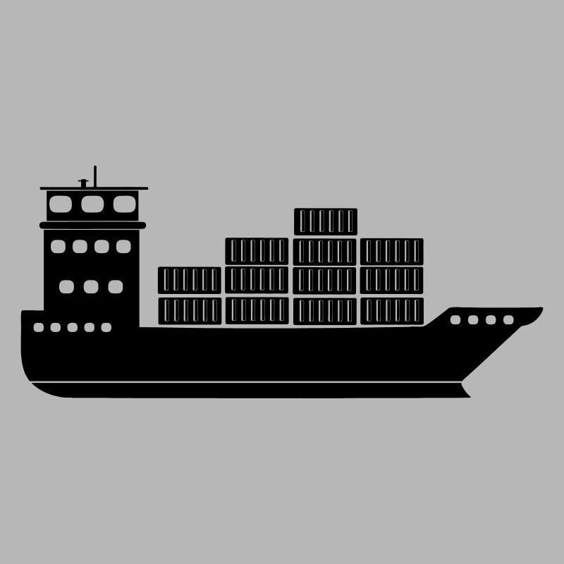 Seecontainerschiff oder Boot mit Containern