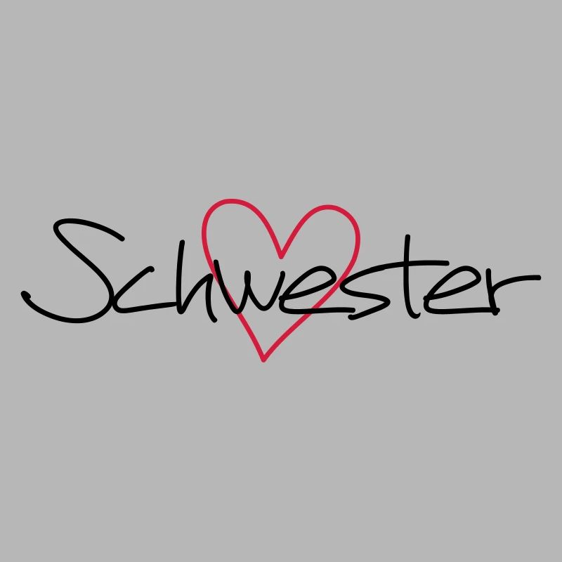 Herz Schwester Schwesterherz Geschenk Liebe