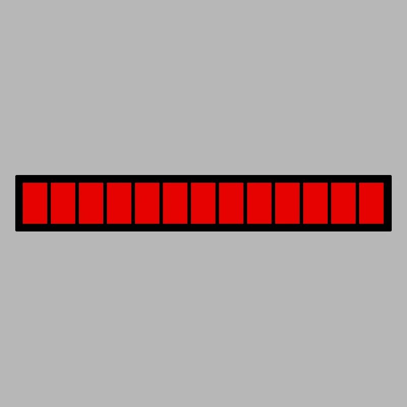 Rectangle loading bar Black Red (100%)