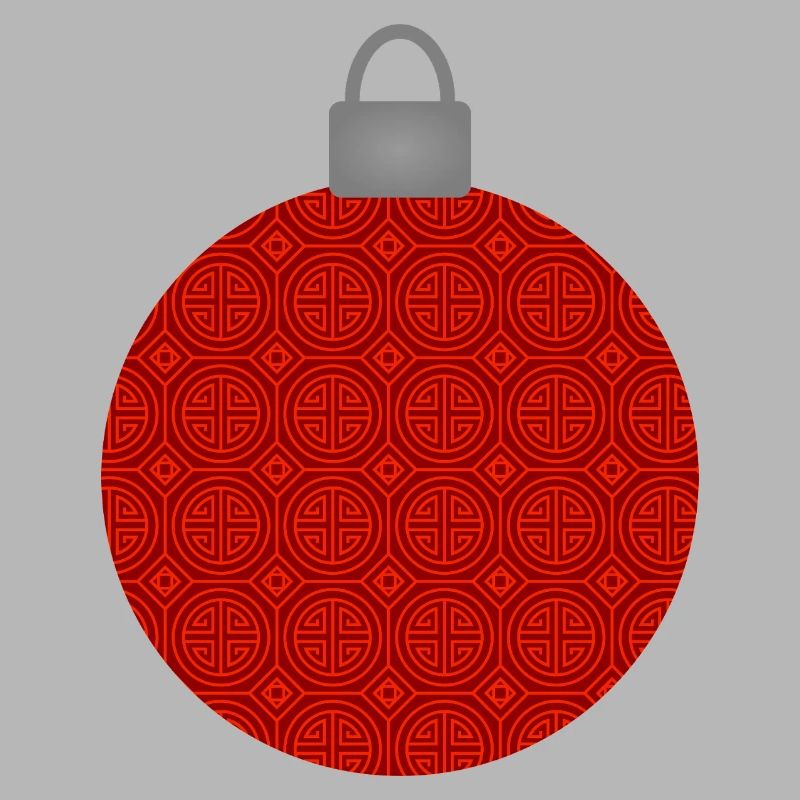 Rotes Rundmuster Weihnachtskugel