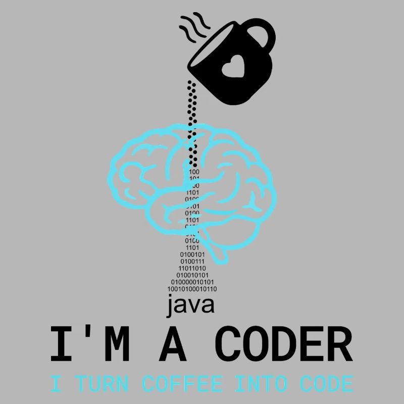 T-shirt Coder : Du café dans le code – Nerdy Programmie