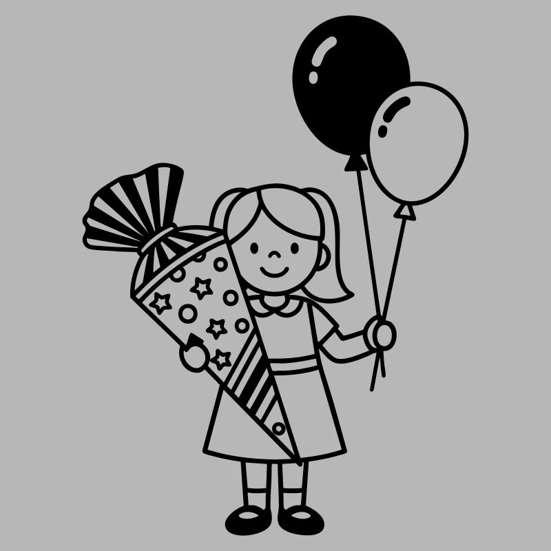 Einschulung Mädchen mit Schultüte