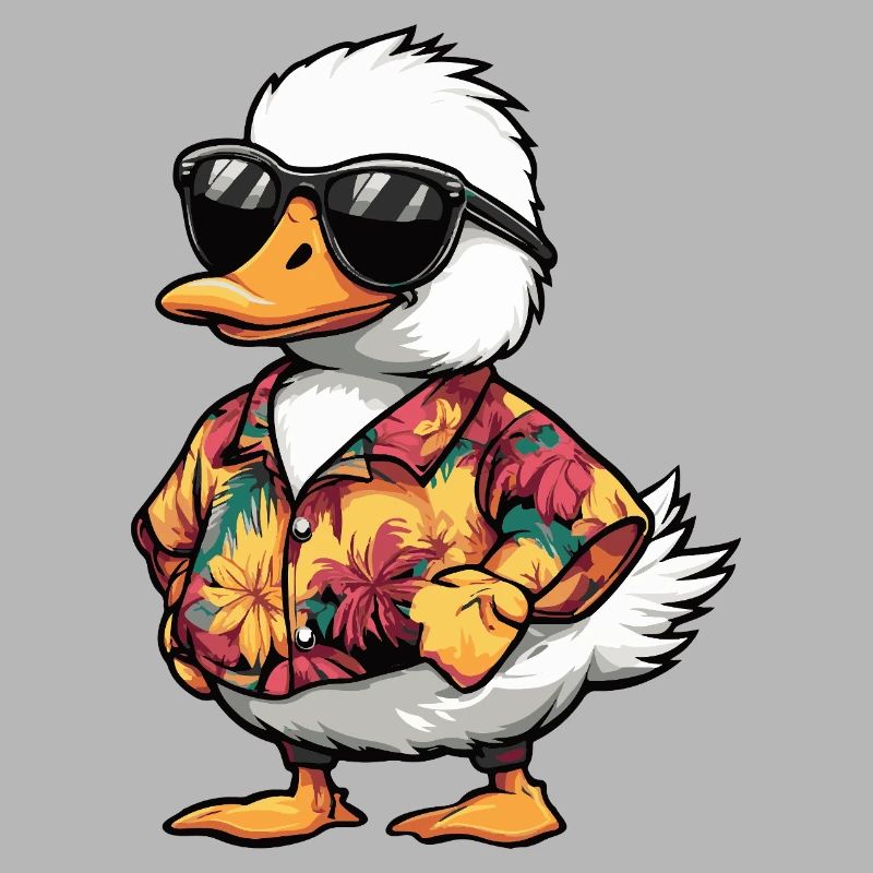 Gans Comic Urlaub