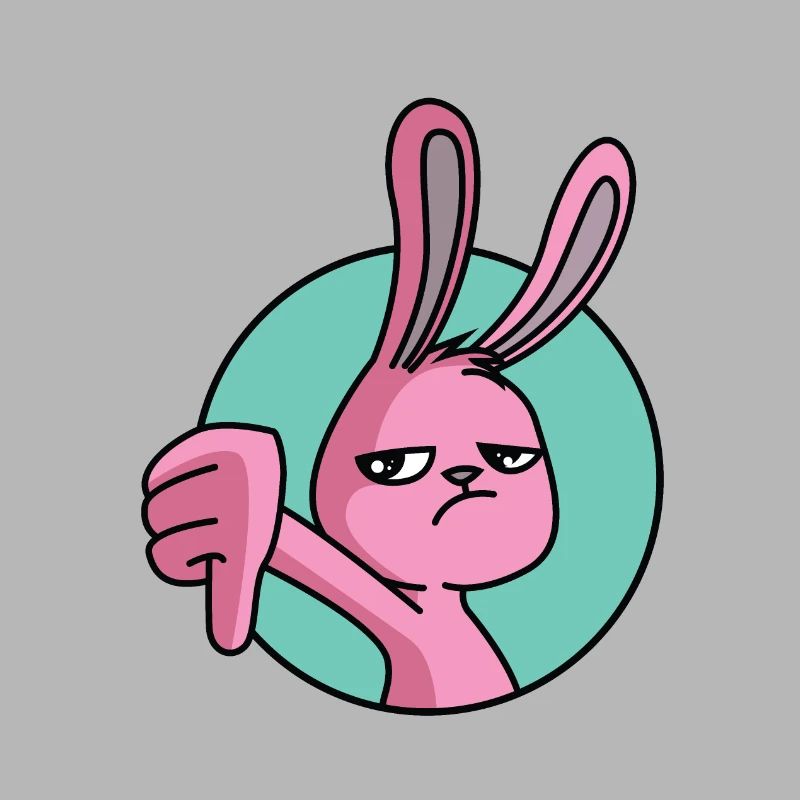 Pouce de lapin vers le bas
